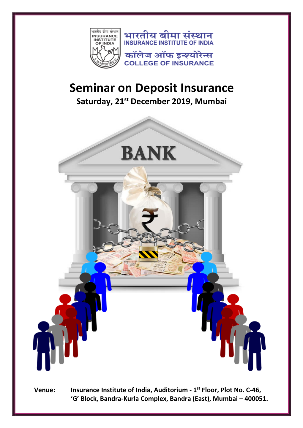 Seminar on Deposit Insurance Saturday, 21St December 2019, Mumbai