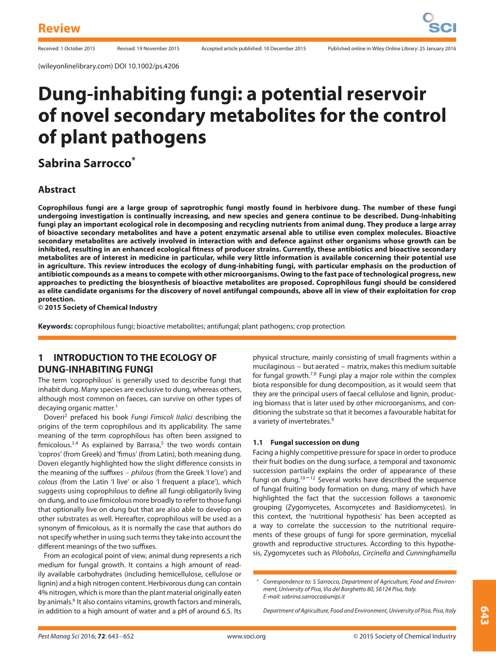 Dung-Inhabiting Fungi: a Potential Reservoir of Novel Secondary