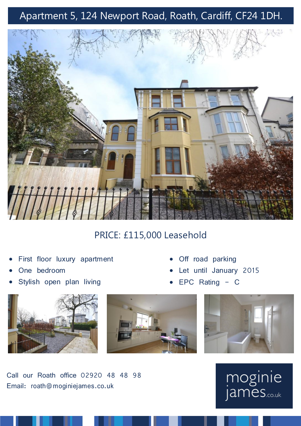 Apartment 5, 124 Newport Road, Roath, Cardiff, CF24 1DH