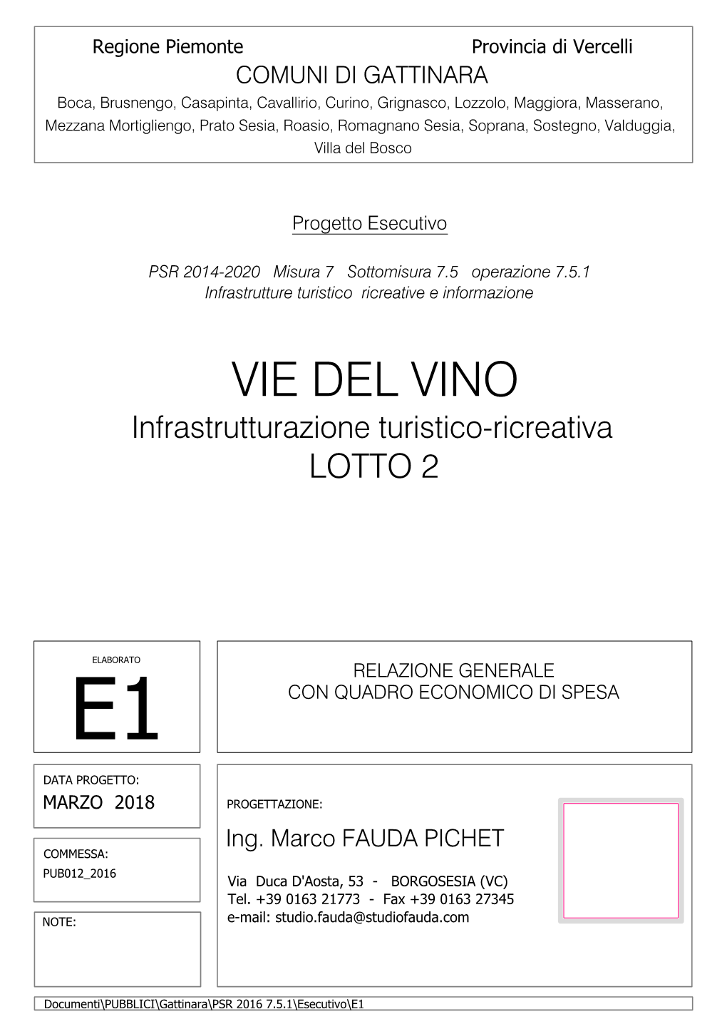 Schema Di Relezione Da Allegare Alla Singola Domanda Di Contributo