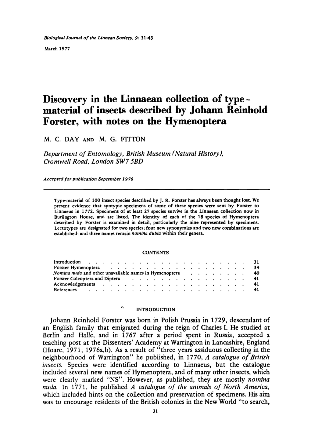 Discovery in the Linnaean Collection of Typematerial of Insects Described