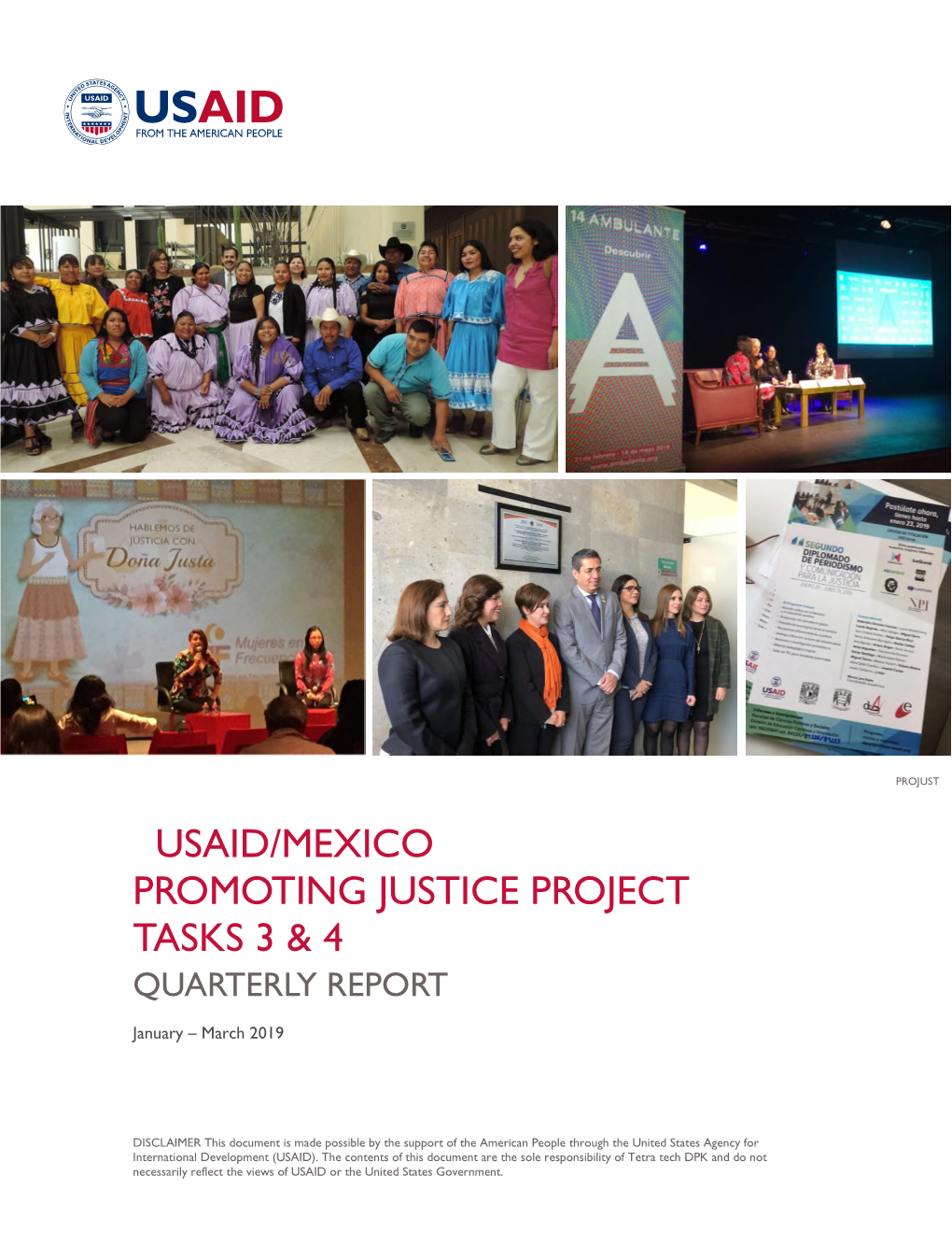 Usaid/Mexico Promoting Justice Project Tasks 3 & 4