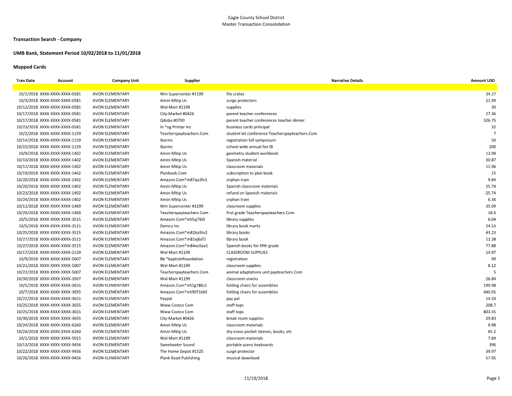 Transaction Search - Company