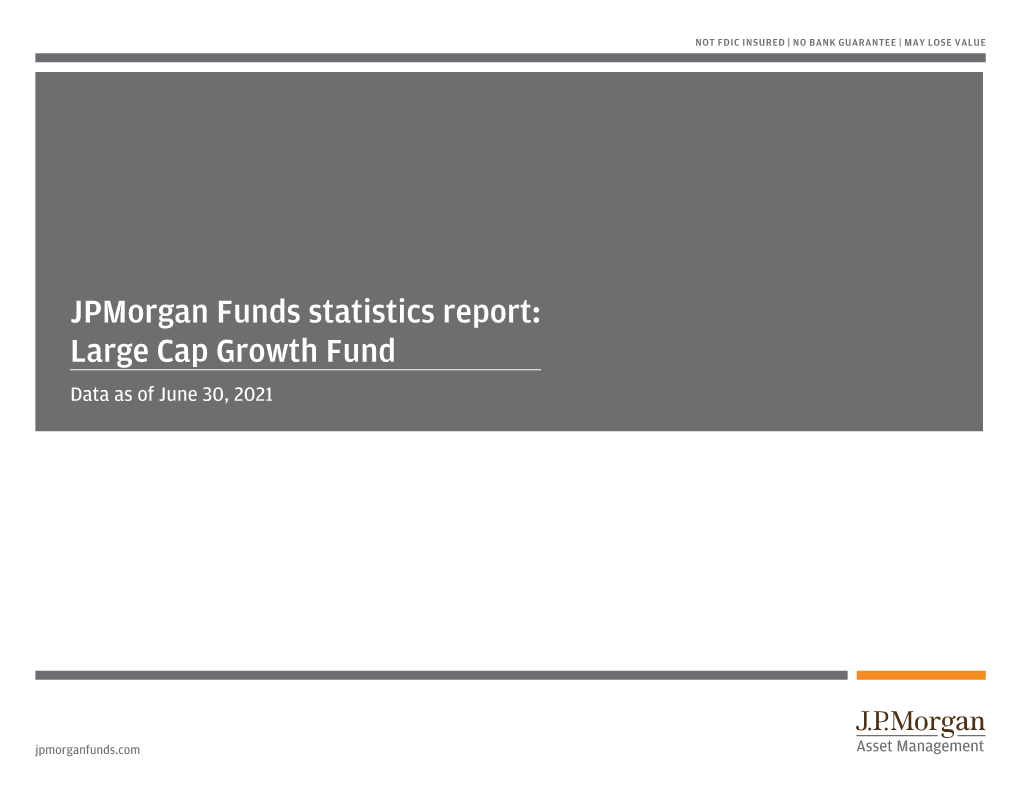 Large Cap Growth Fund Data As of June 30, 2021