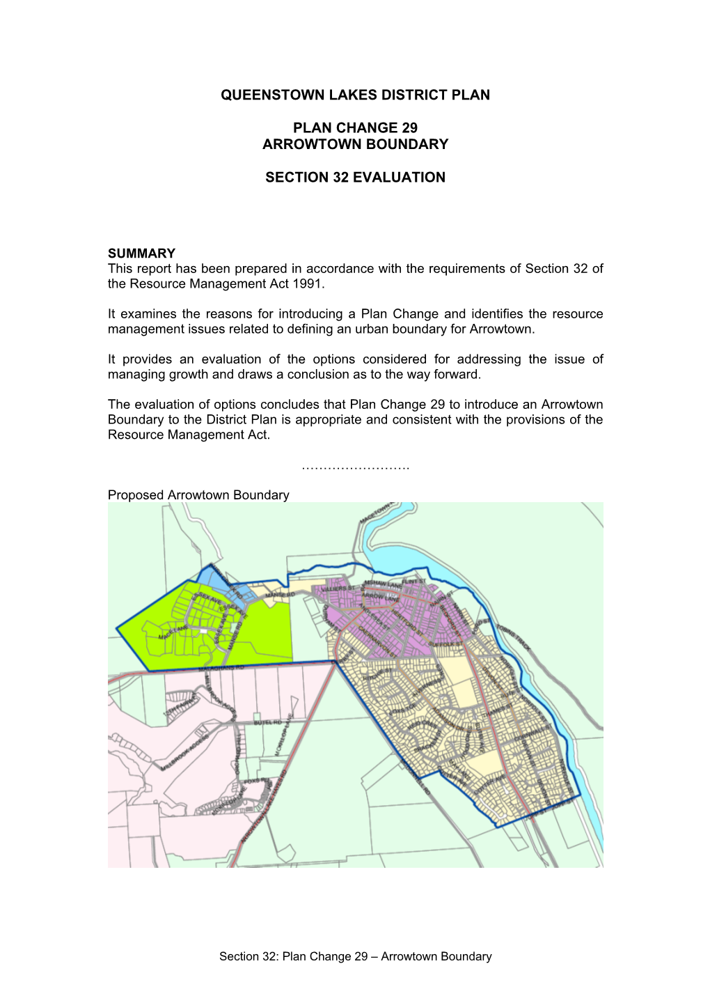 Queenstown Lakes District Plan Plan Change 29