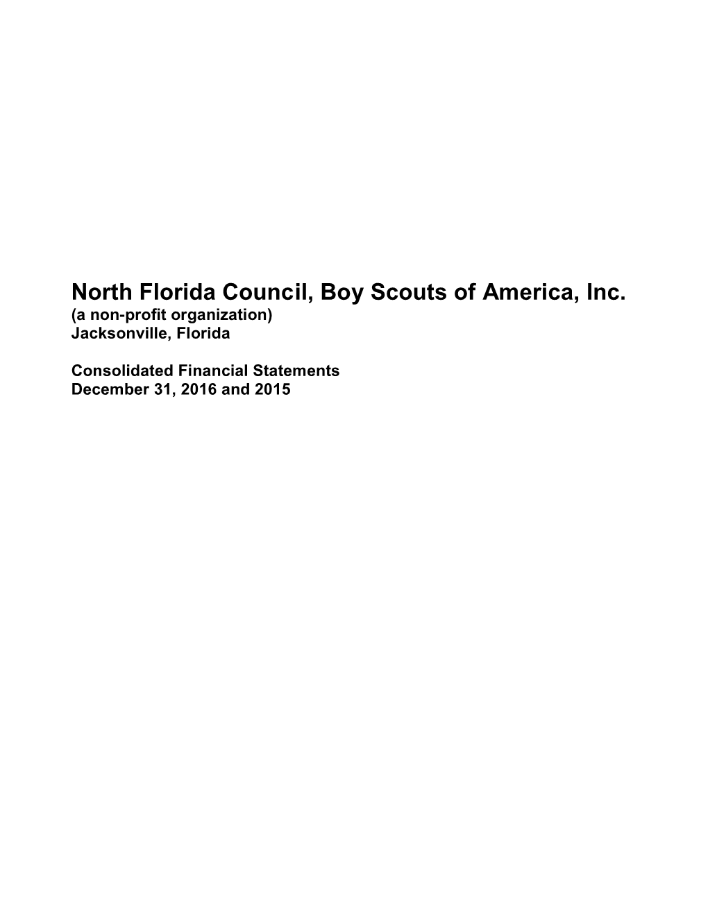 North Florida Council Financial Statements