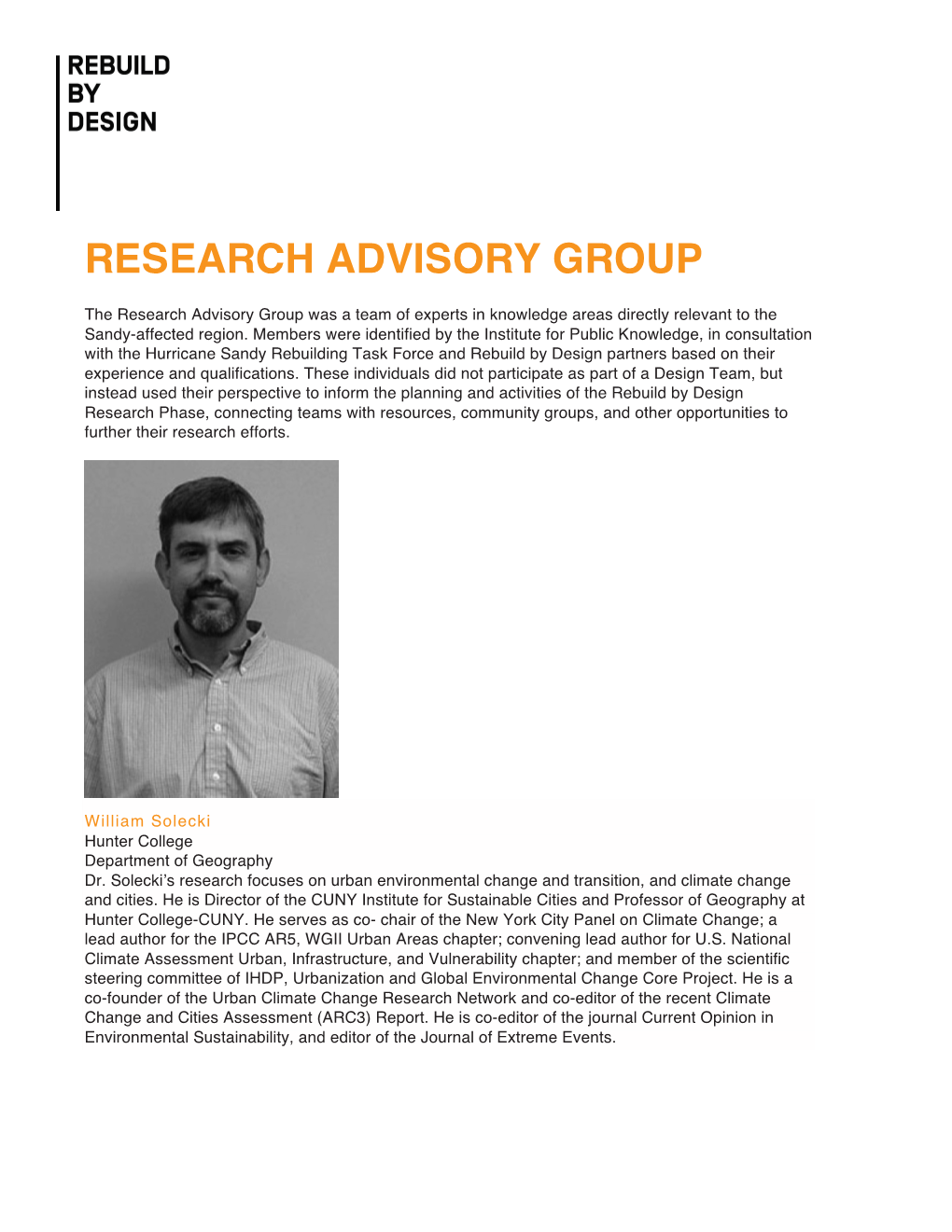 Research Advisory Group