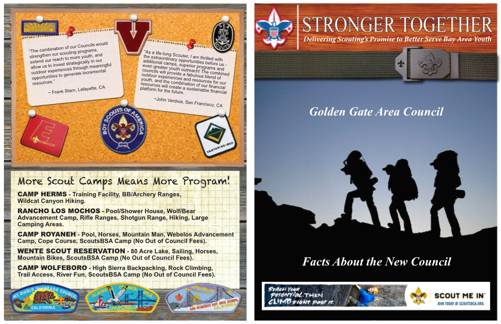 Golden Gate Area Council Merger Brochure