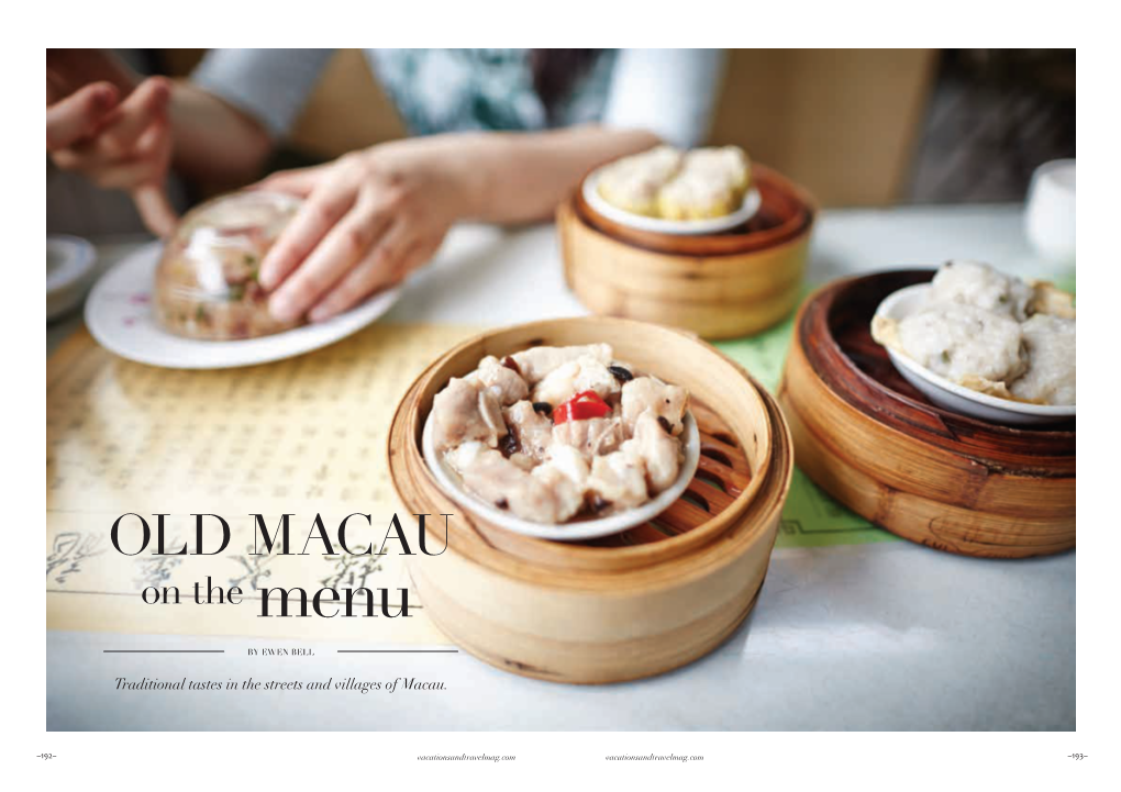 Old Macau on the Menu