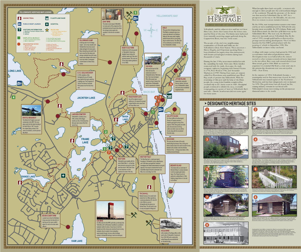 YELLOWKNIFE HERITAGE MAP LEGEND GIANT MINE R5 of the Continent