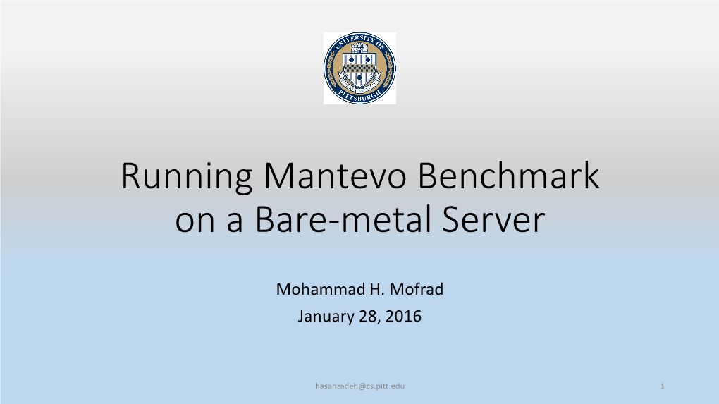 Running Mantevo Benchmark on Baremetal