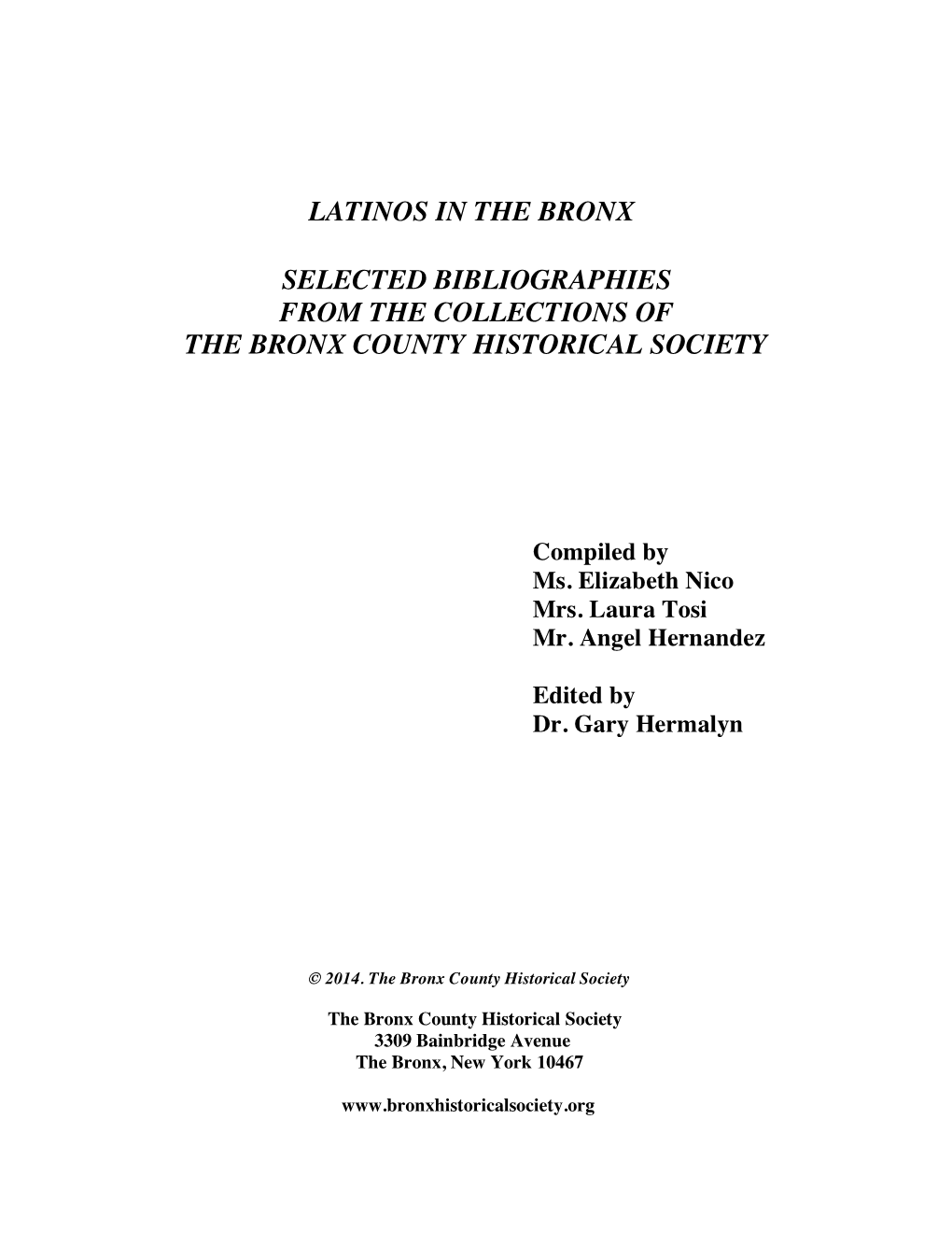 Latino Bibliography