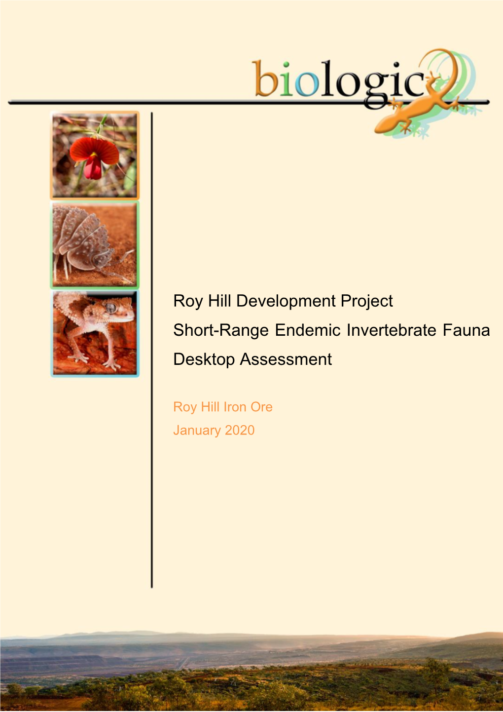 Roy Hill Development Project Short-Range Endemic Invertebrate Fauna Desktop Assessment