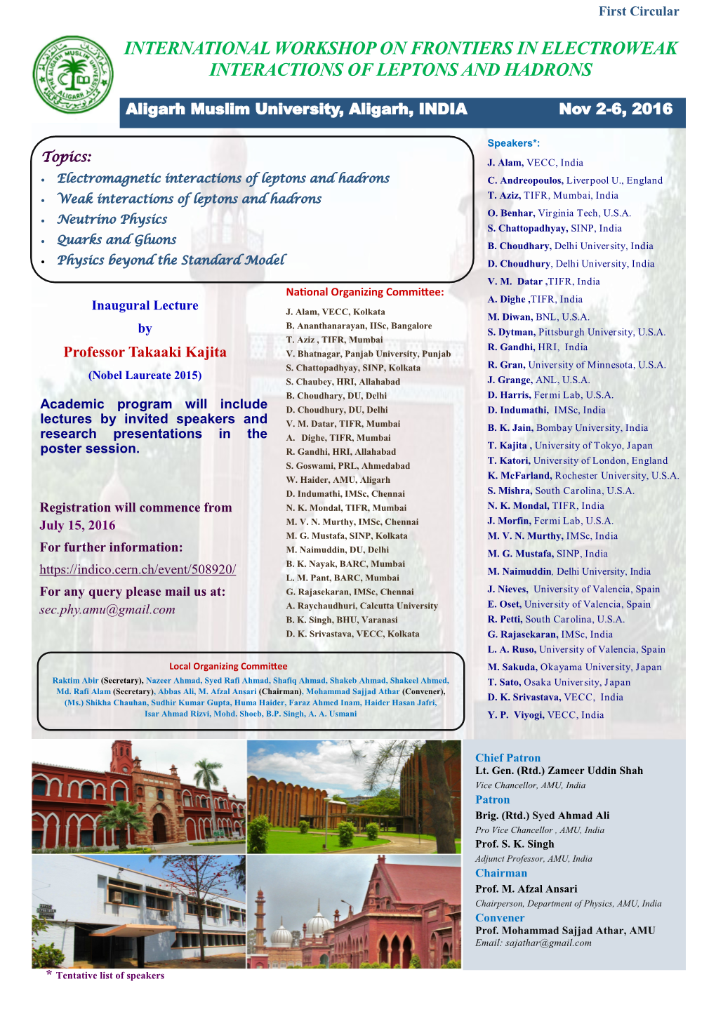 International Workshop on Frontiers in Electroweak Interactions of Leptons and Hadrons