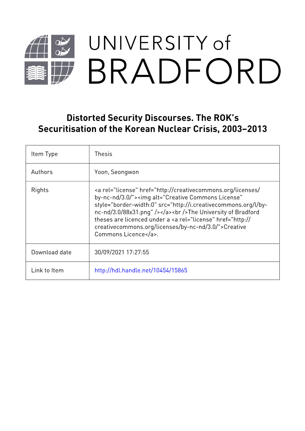 University of Bradford Ethesis