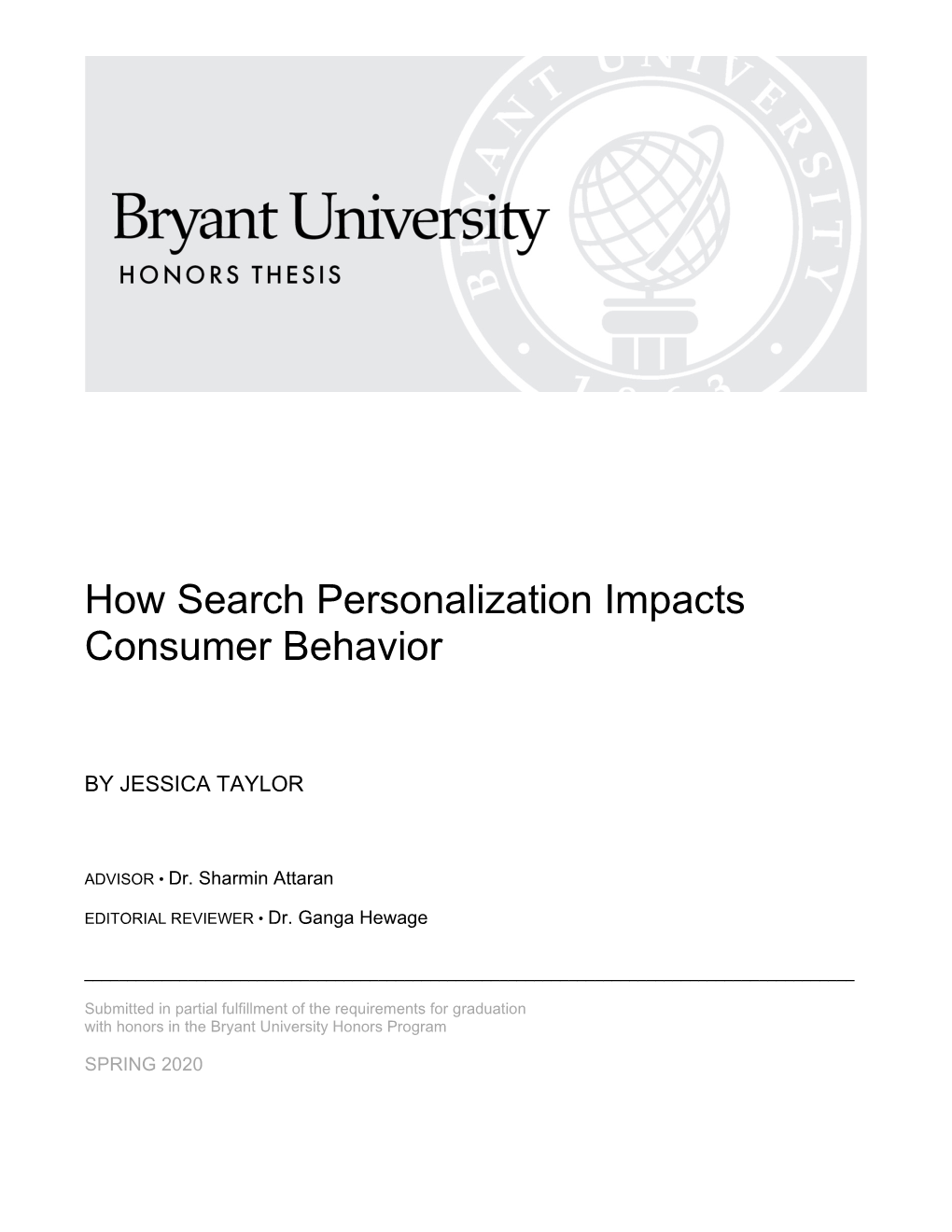 How Search Personalization Impacts Consumer Behavior