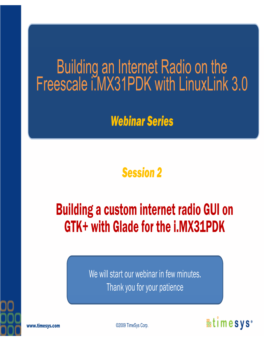 Building an Internet Radio on the Freescale I MX31PDK With