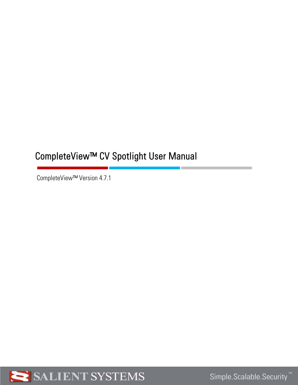 Completeview™ CV Spotlight User Manual