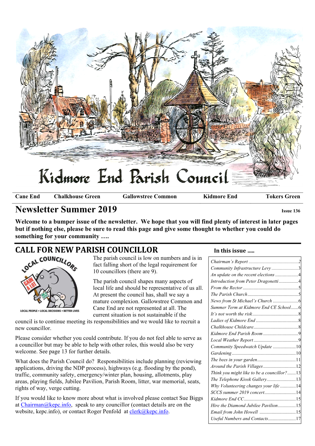 Newsletter Summer 2019 Issue 136 Welcome to a Bumper Issue of the Newsletter