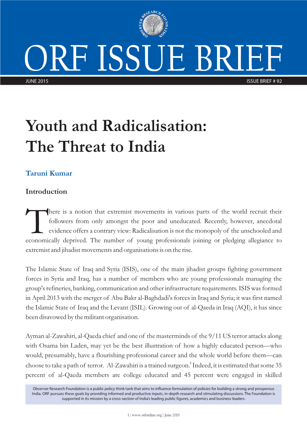 ORF Issue Brief 92 Taruni Kumar