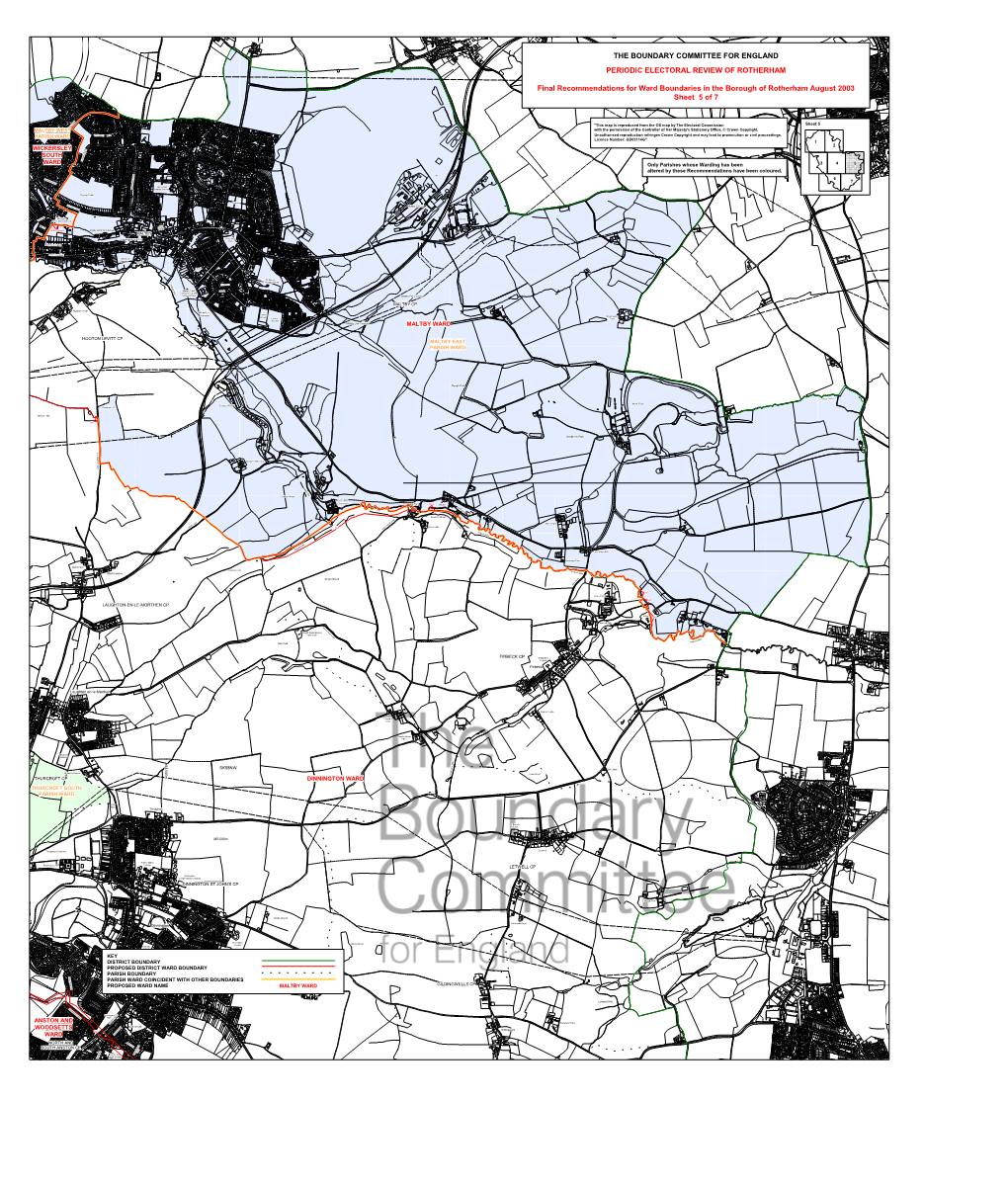 The Boundary Committee for England Periodic Electoral Review of Rotherham