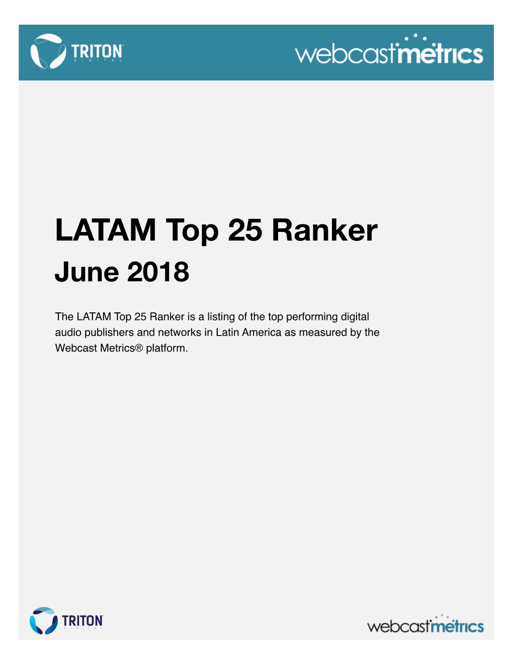 LATAM Top 25 Ranker June 2018