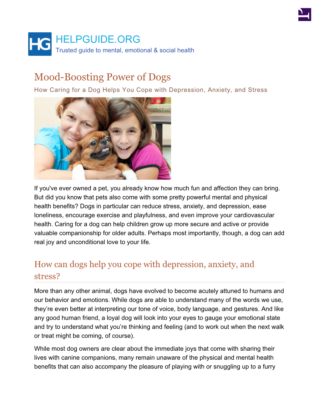 Mood-Boosting Power of Dogs: How Caring for a Dog Helps You Cope