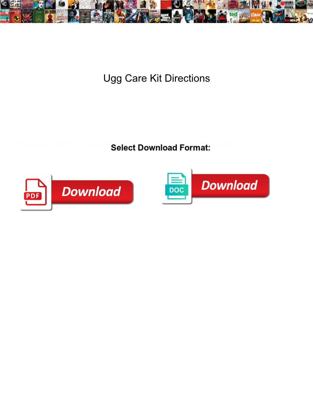 Ugg Care Kit Directions