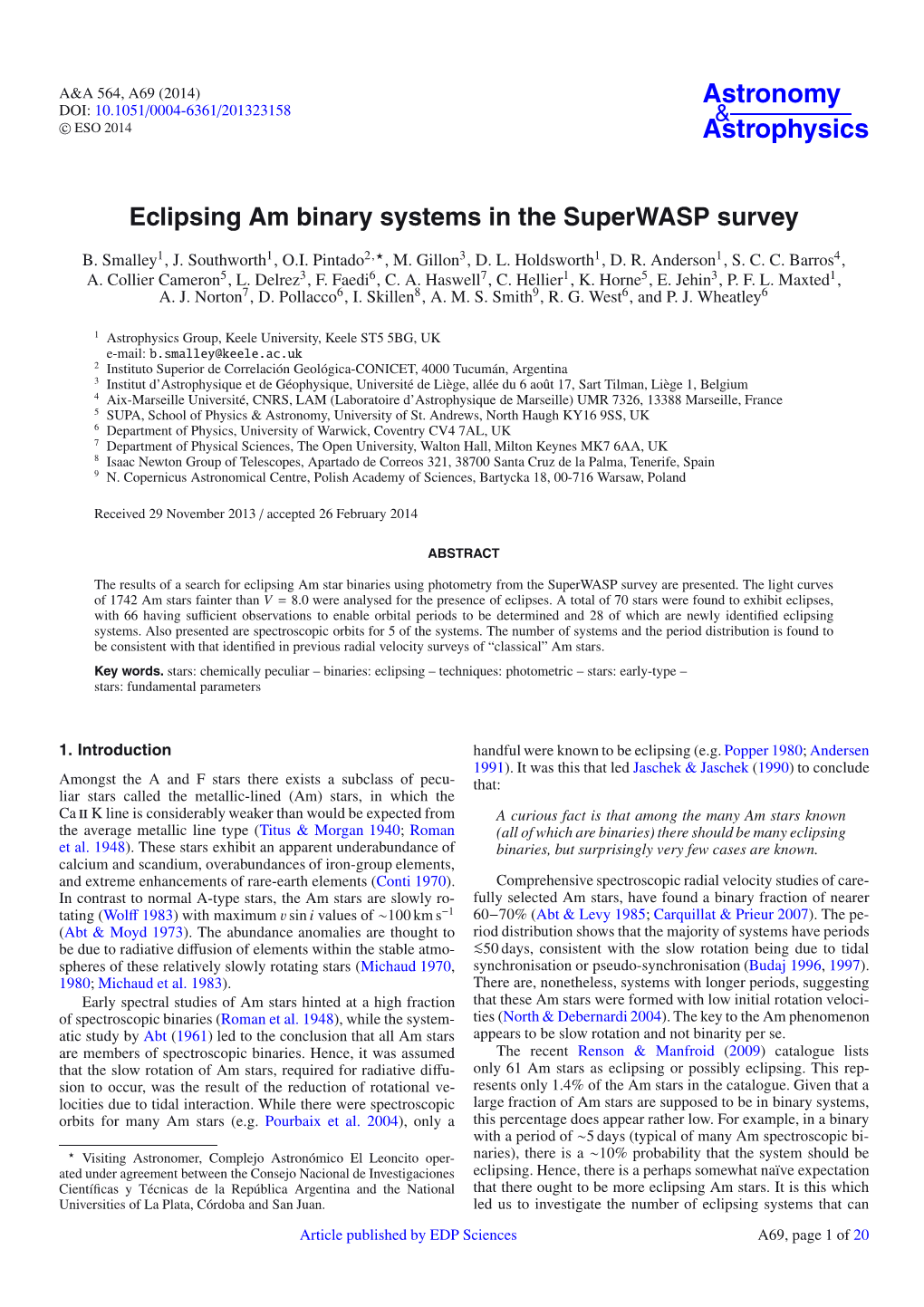 Eclipsing Am Binary Systems in the Superwasp Survey