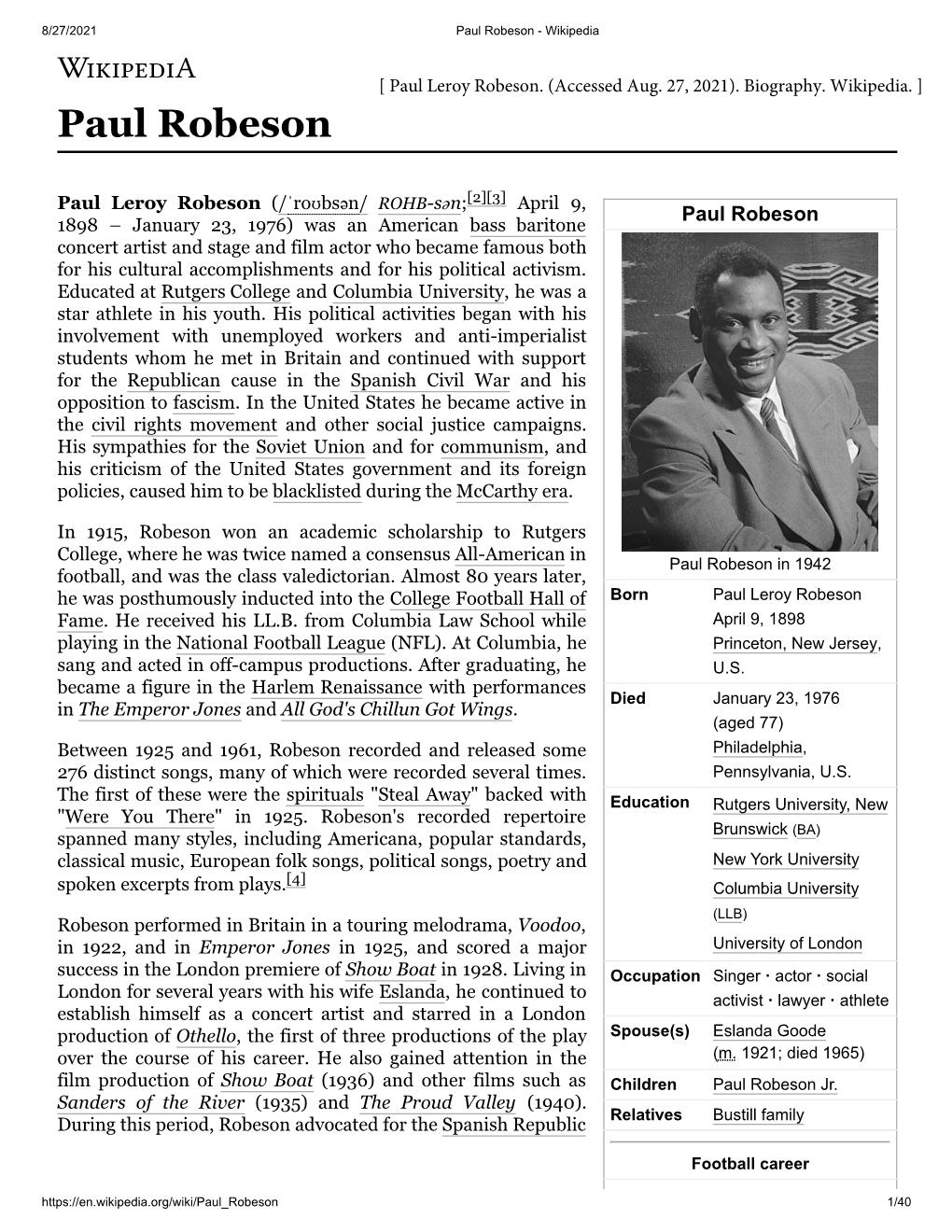 Paul Robeson - Wikipedia