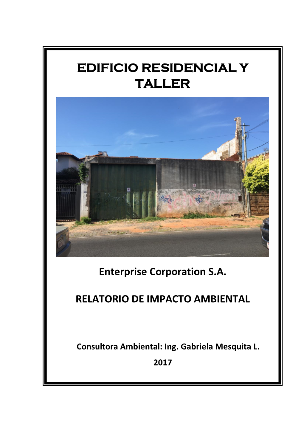 Edificio Departamentos Y Taller Relatorio De Impacto Ambiental