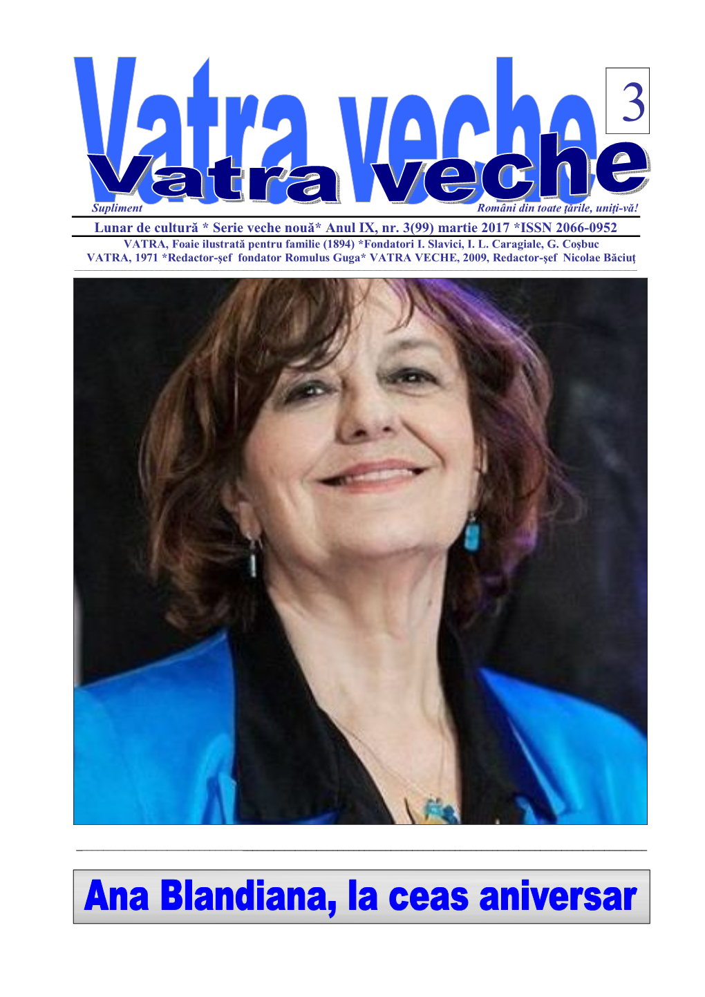 Vatra Veche 3, 2017, Supliment Ana Blandiana, Click