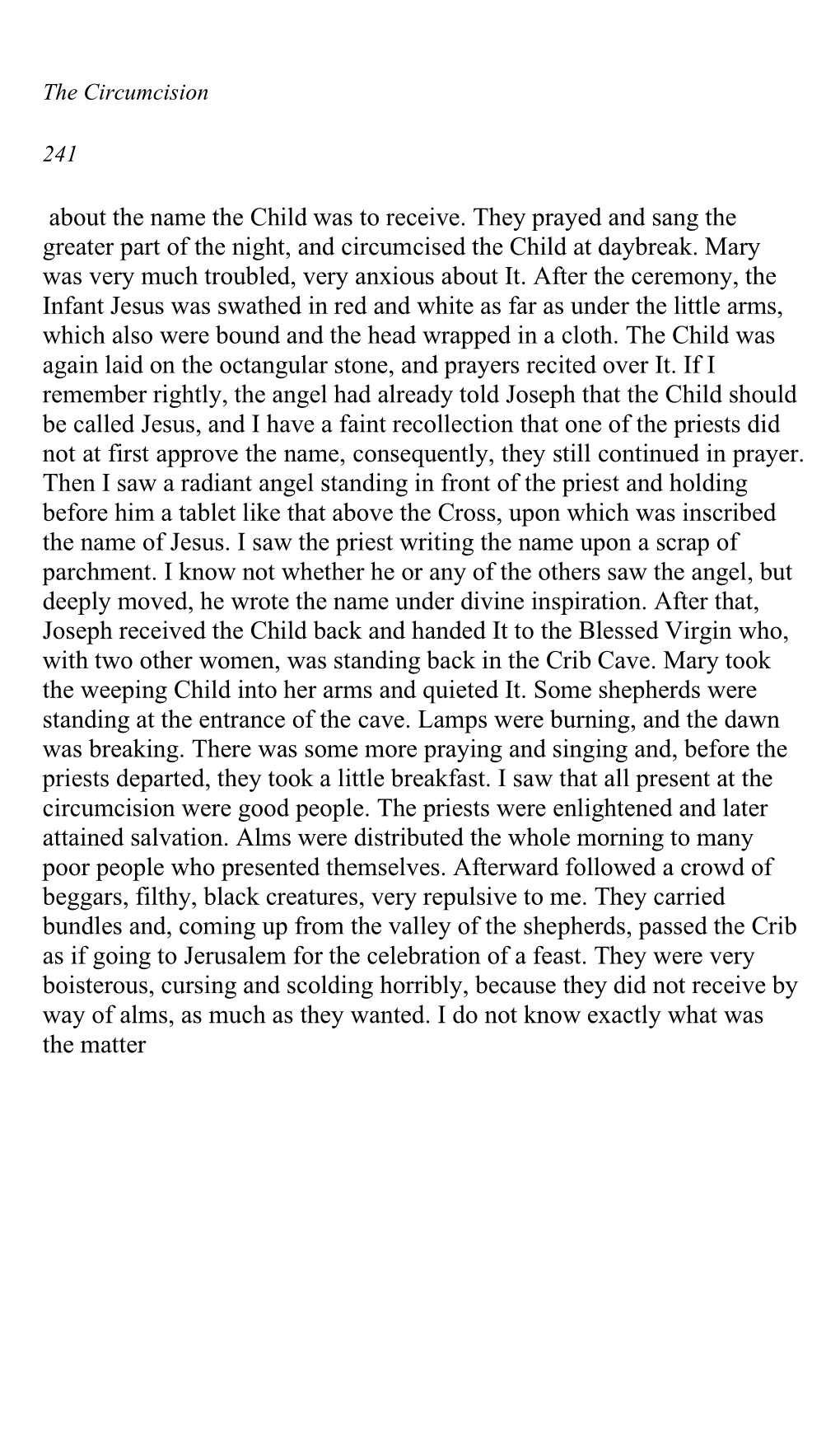 About the Name the Child Was to Receive. They Prayed and Sang the Greater Part of the Night, and Circumcised the Child at Daybreak