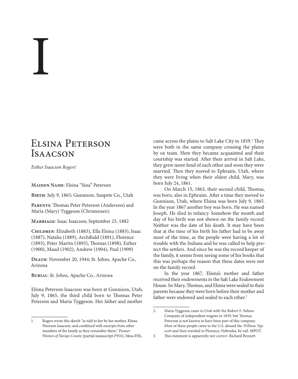 Elsina Peterson Isaacson