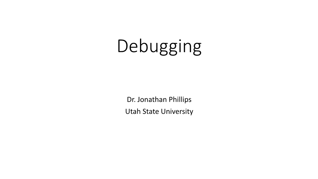 Debugging Techniques 1