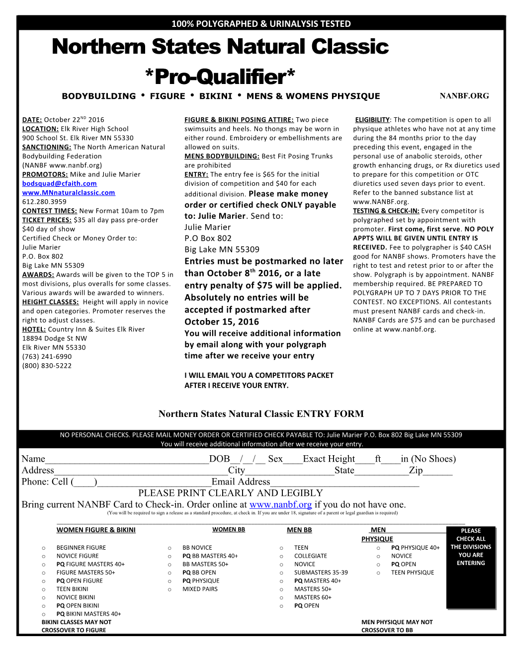 100% Polygraphed & Urinalysis Tested