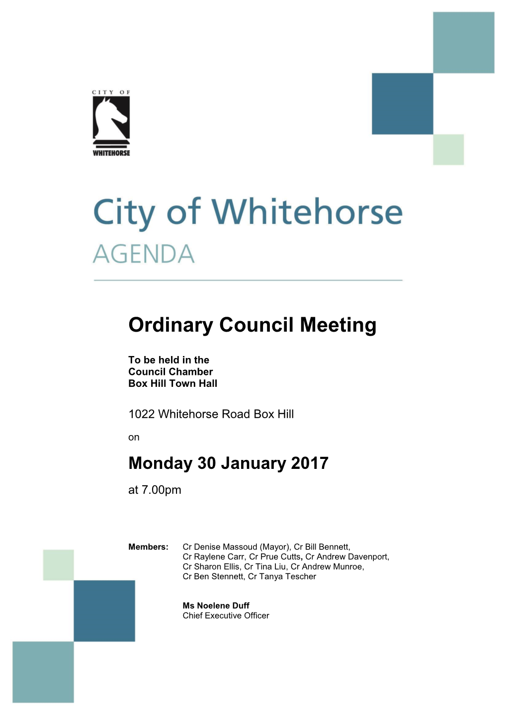 Agenda of Ordinary Council Meeting