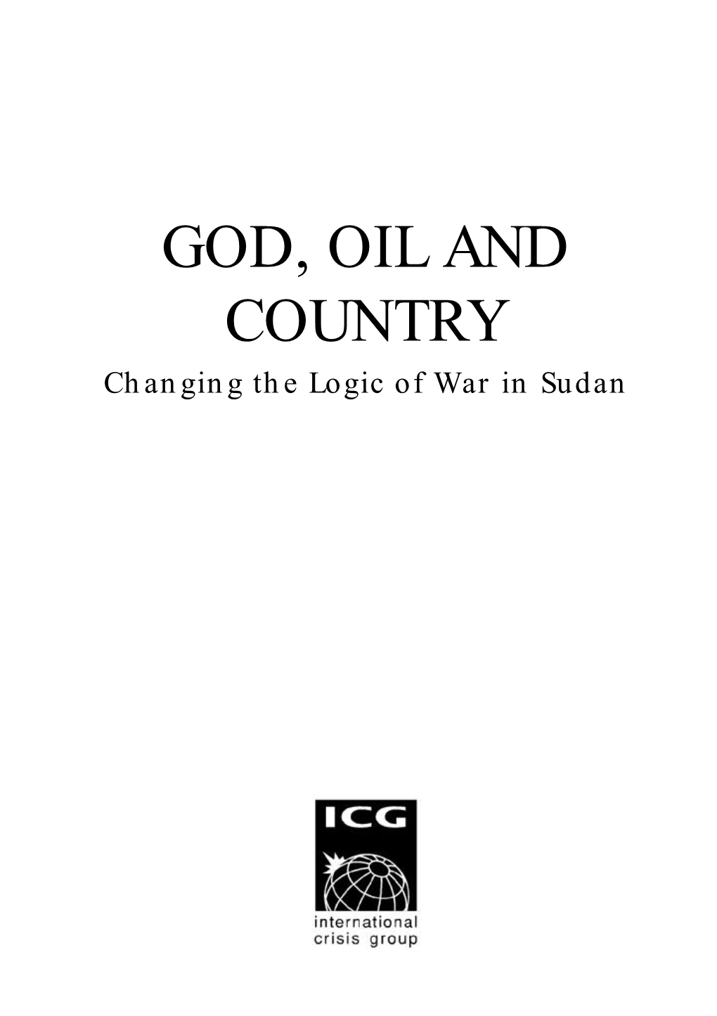Changing the Logic of War in Sudan