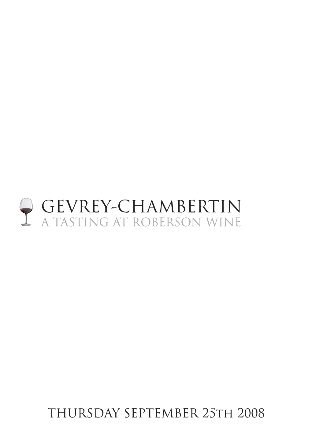 Gevrey-Chambertin Tasting