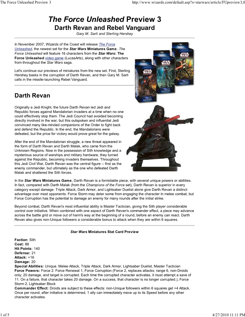 The Force Unleashed Preview 3