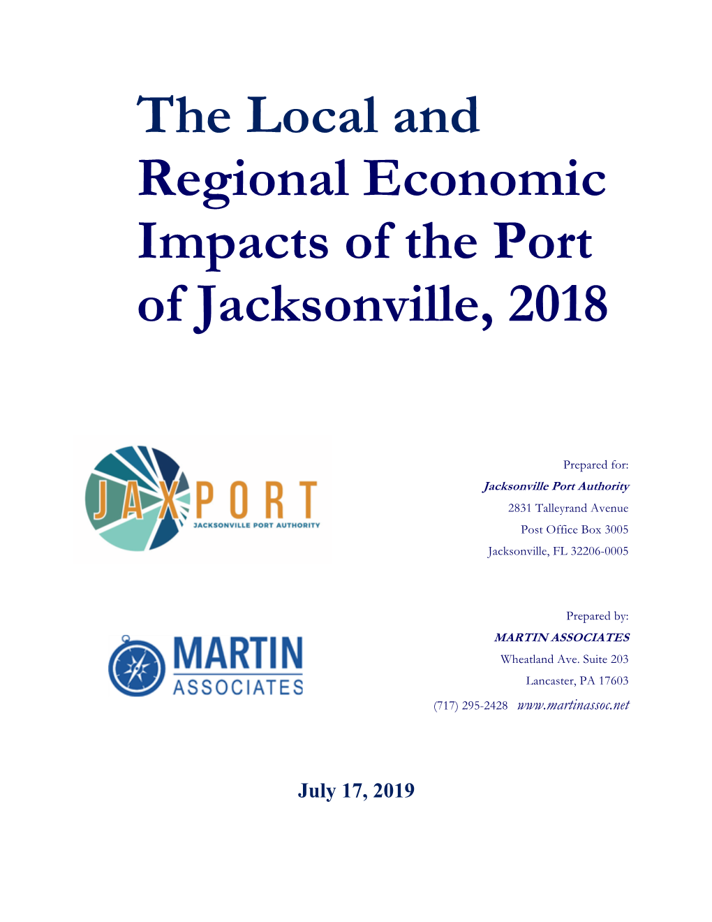 The Economic Impact of the Port of Jacksonville