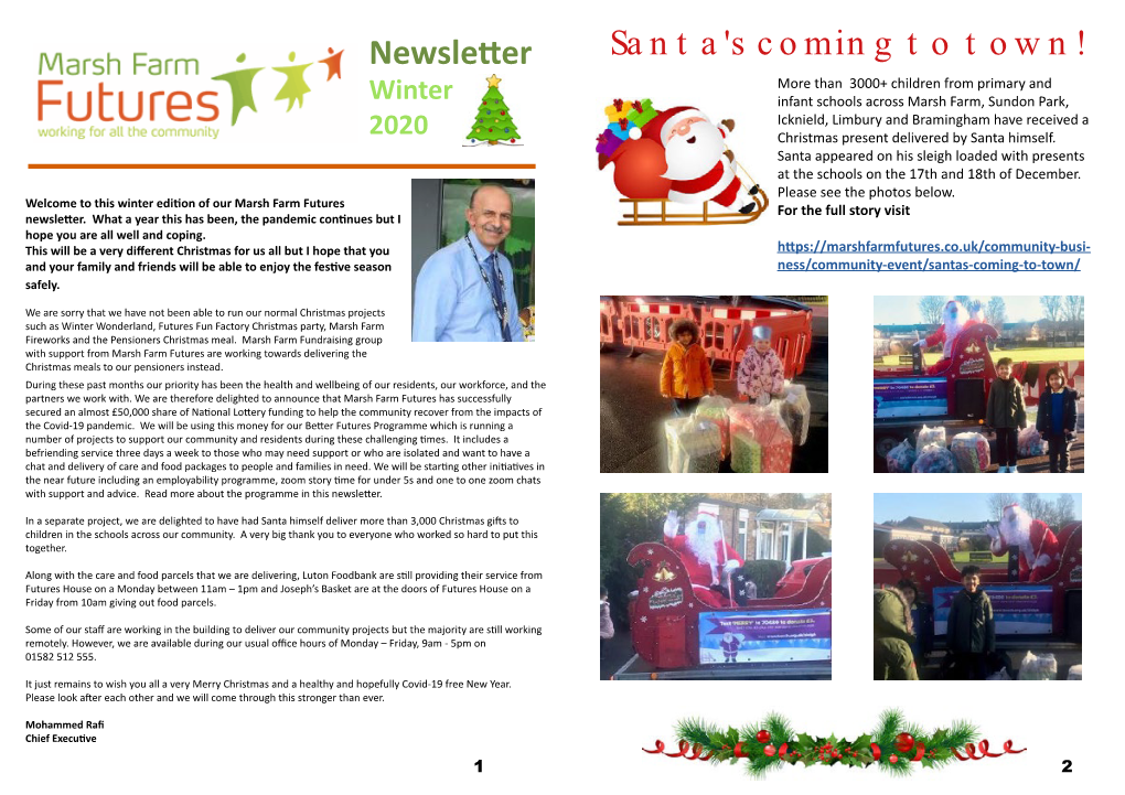 Newsletter Santa's Coming to Town!