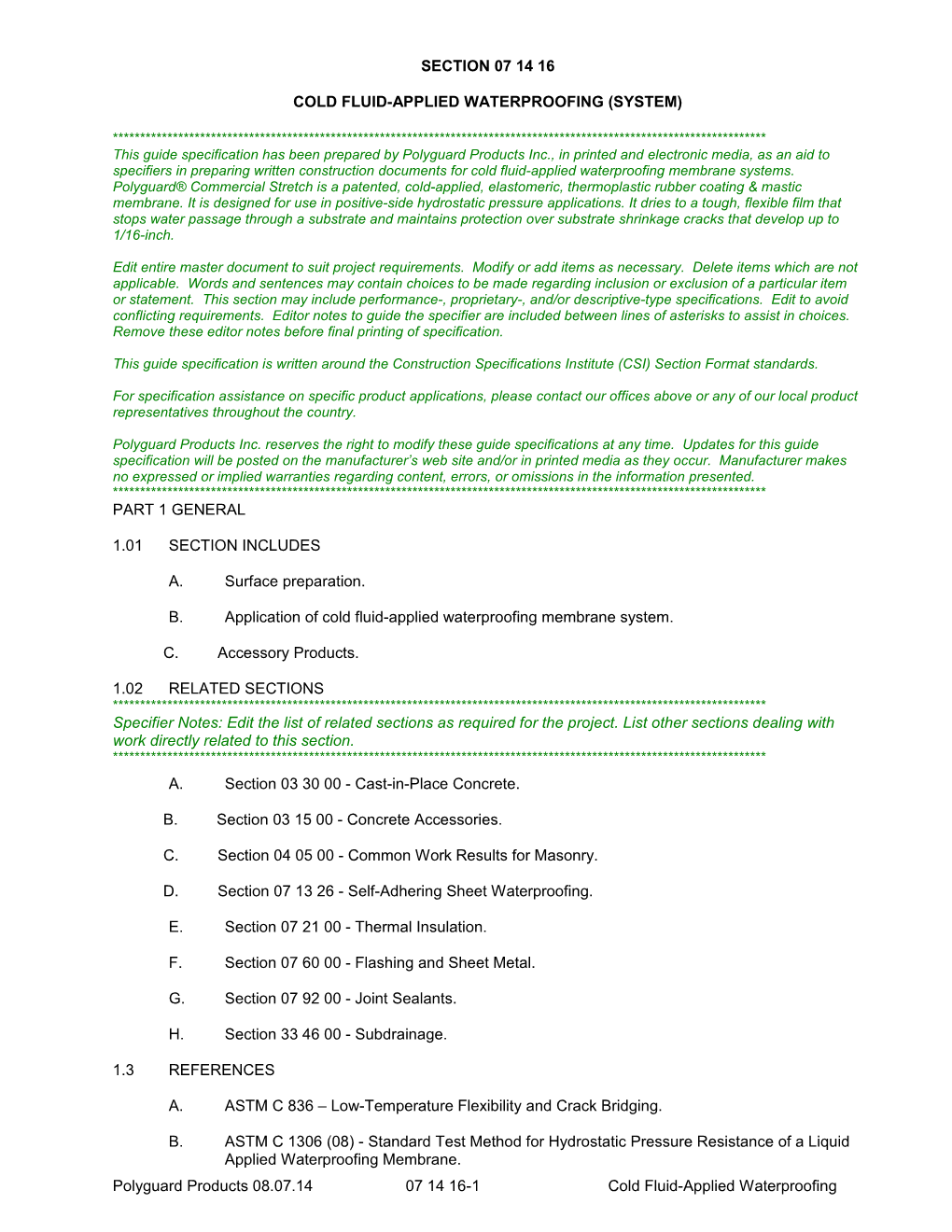 Polyguard Commercial Stretch Guide Spec 071416