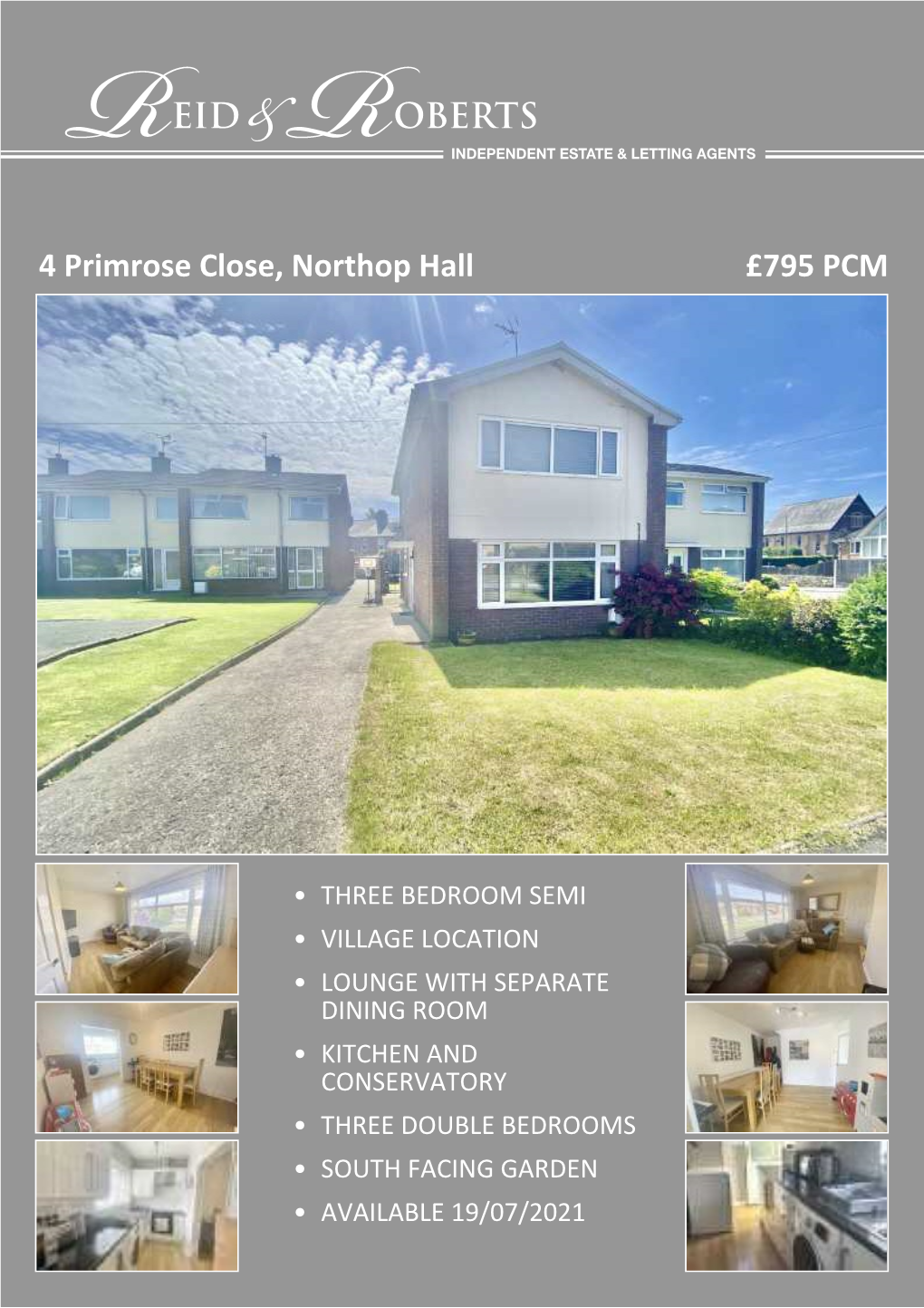 4 Primrose Close, Northop Hall £795 PCM