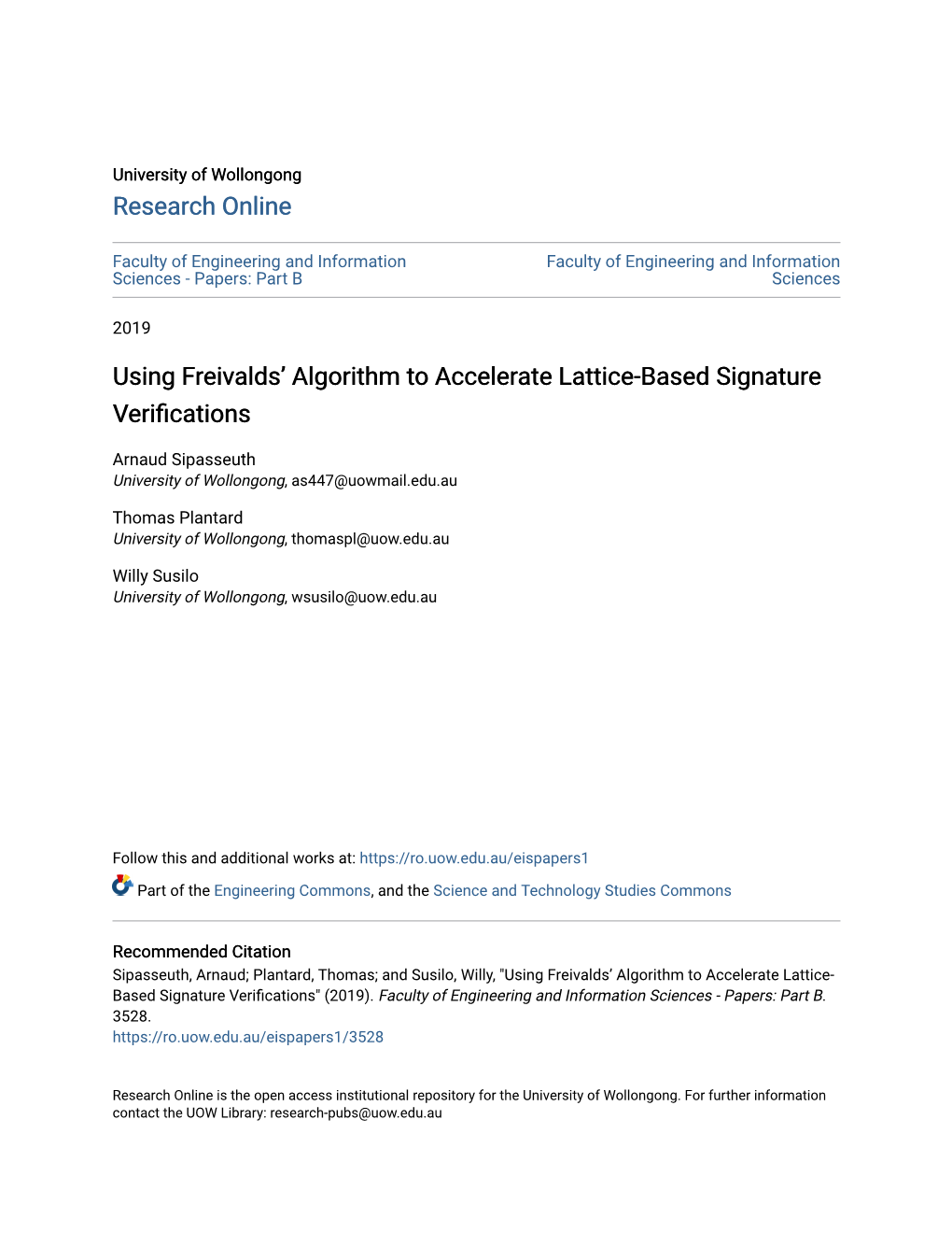 Using Freivalds' Algorithm to Accelerate Lattice-Based Signature