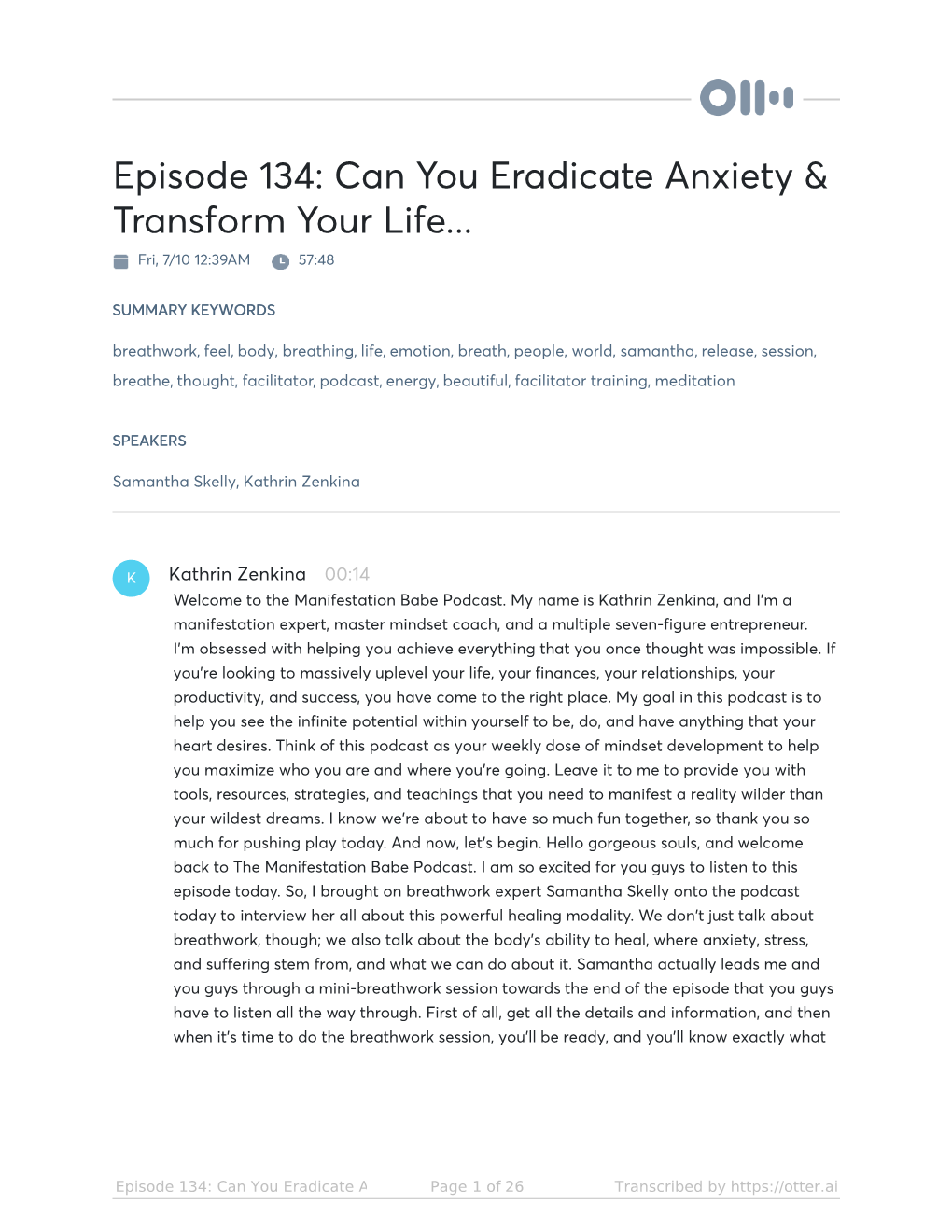 Episode 134: Can You Eradicate Anxiety & Transform Your Life