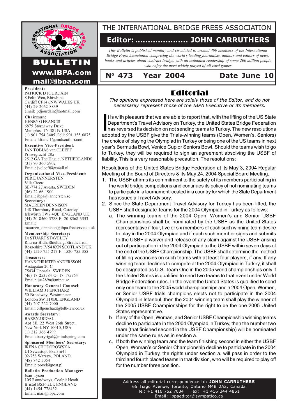473 June 2004 IBPA Bulletin