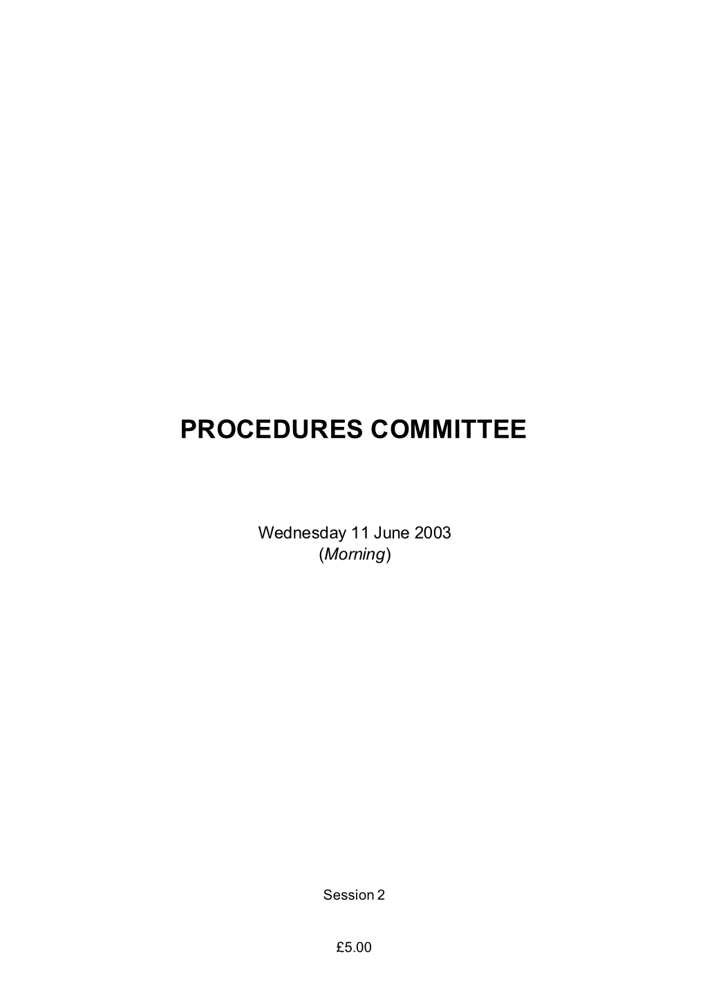 Procedures Committee