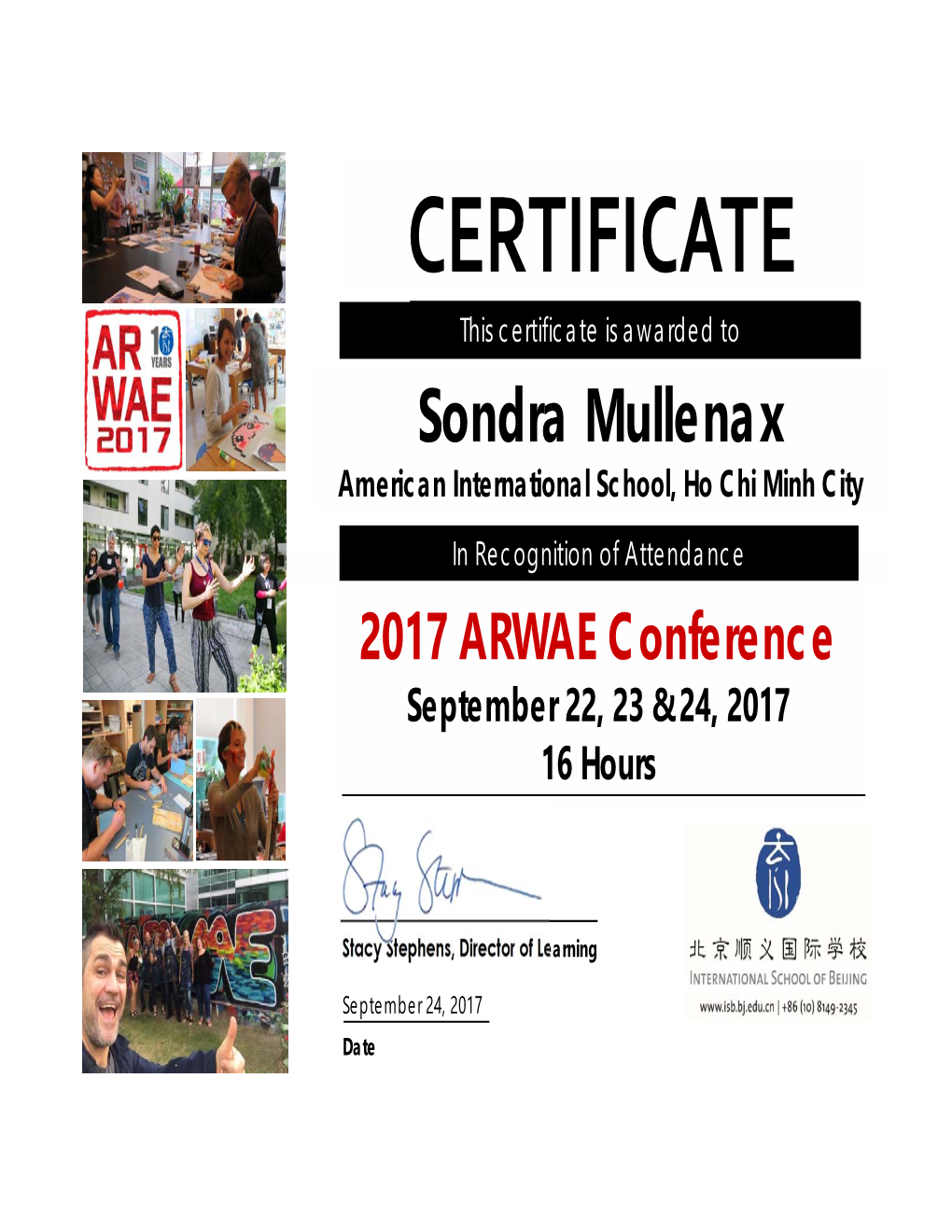 ARWAE Certificates