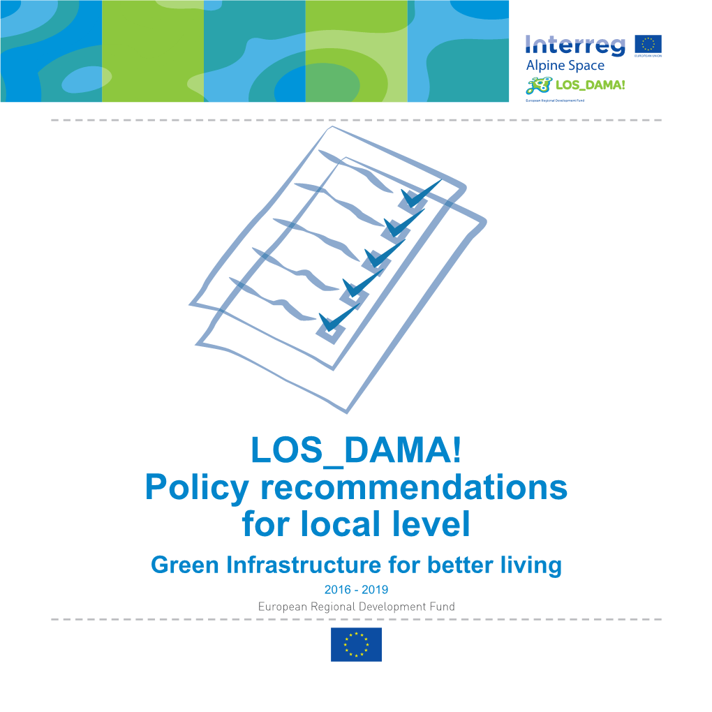 Policy Recommendations for Local Level Green Infrastructure for Better Living 2016 - 2019